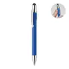 Penna a sfera in alluminio riciclato con anello antistress a refill blu