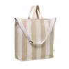 Borsa da spiaggia extra large in cotone riciclato 280gr manici corti e tracolla regolabile 46x16x60cm