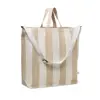 Borsa da spiaggia extra large in cotone riciclato 280gr manici corti e tracolla regolabile 46x16x60cm