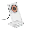 Caricabatterie wireless in acrilico trasparente con ricarica rapida da 15W