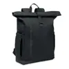 Zaino rolltop porta PC da 15" in poliestere 600D schienale imbottito cinghia trolley