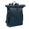 Zaino rolltop porta PC da 15" in poliestere 600D schienale imbottito cinghia trolley