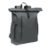 Zaino rolltop porta PC da 15" in poliestere 600D schienale imbottito cinghia trolley