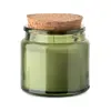 Candela in cera vegetale 70gr in contenitore di vetro con coperchio in sughero e scatola regalo