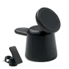 Stazione di ricarica 3 in 1 in ABS con caricatore wireless magnetico da 15W