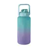 Borraccia motivazionale in RPET con coperchio flip-top e cannuccia da 2000ml