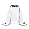 Sacca con chiusura a coulisse trasparente in EVA e PVC 36x40cm