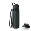 Borraccia in silicone pieghevole con coperchio a beccuccio da 500ml