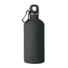 Borraccia termica in acciaio inox riciclato finitura gommata e moschettone 500ml