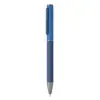 Penna a sfera a rotazione in alluminio riciclato gommato e refill blu