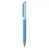 Penna a sfera a rotazione in alluminio riciclato gommato e refill blu