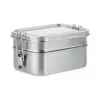 Porta pranzo in acciaio inox a 2 comparti capacità totale di 1200ml