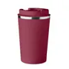 Bicchiere termico a doppio strato in acciaio inox con coperchio antigoccia in plastica 350ml