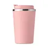 Bicchiere termico a doppio strato in acciaio inox con coperchio antigoccia in plastica 350ml
