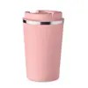 Bicchiere termico a doppio strato in acciaio inox con coperchio antigoccia in plastica 350ml