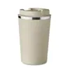 Bicchiere termico a doppio strato in acciaio inox con coperchio antigoccia in plastica 350ml
