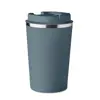 Bicchiere termico a doppio strato in acciaio inox con coperchio antigoccia in plastica 350ml