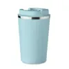 Bicchiere termico a doppio strato in acciaio inox con coperchio antigoccia in plastica 350ml
