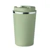 Bicchiere termico a doppio strato in acciaio inox con coperchio antigoccia in plastica 350ml