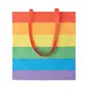 Shopper in cotone arcobaleno con manici lunghi da 200 gr 38X42cm