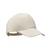 Cappello da baseball in cotone organico spazzolato con 5 pannelli e fibbia regolabile in metallo da 250gr