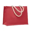 Shopper in juta laminata colorata con manici in cotone 43X20X34cm