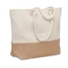 Borsa mare in tela e juta da 280gr con manici in corda 48X15X35cm