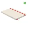 Block note A5 con copertina rigida 70% di cartone del latte riciclato e il 30% di carta riciclata 80 fogli a righe elastico e segnalibro