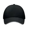 Cappellino con visera in cotone da 260gr a 5 pannelli e fibbia in acciaio argentato 