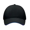 Cappellino con visera in cotone da 260gr a 5 pannelli e fibbia in acciaio argentato 