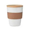 Bicchiere in PP con guaina in sughero e tappo in bambù da 300ml