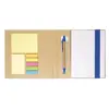 Set composto da blocco bianco stick colorati e penna in carta riciclata con refill blu