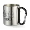 Tazza in acciaio inossidabile con moschettone 220ml