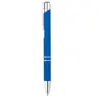 Penna a sfera con finitura gommata disponibile in vari colori con meccanismo a scatto e refill blu
