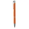 Penna a sfera in alluminio disponibile in vari colori e con meccanismo a scatto e refill blu
