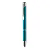 Penna a sfera in alluminio disponibile in vari colori e con meccanismo a scatto e refill blu