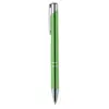 Penna a sfera in alluminio disponibile in vari colori e con meccanismo a scatto e refill blu