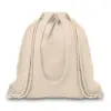 Sacca in canvas naturale con manici e chiusura a coulisse da 220gr 38x42cm