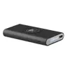 Power bank in ABS con finitura gommata e ricarica wireless e conettore USB-C da 8000mAh