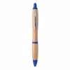 Penna a sfera in ABS e bambù refill blu