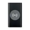Power bank in alluminio piccolo e piatto con ricarica wireless e conettore USB-C da 4000mAh