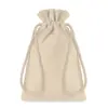 Sacca Piccola in colore naturale con chiusura a coulisse da 105gr 14X22cm