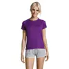 T-shirt da donna sportiva colori assortiti a girocollo con maniche taglio raglan in poliestere traspirante 140gr