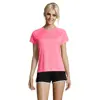 T-shirt da donna sportiva colori assortiti a girocollo con maniche taglio raglan in poliestere traspirante 140gr