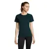 T-shirt da donna sportiva colori assortiti a girocollo con maniche taglio raglan in poliestere traspirante 140gr