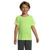 T-shirt da bambino unisex sportiva colori assortiti a girocollo in poliestere traspirante 140gr