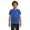 T-shirt da bambino unisex sportiva colori assortiti a girocollo in poliestere traspirante 140gr