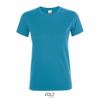 T-shirt da donna colori assortiti a girocollo taglio sfiancato 100% cotone 150gr