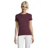 T-shirt da donna colori assortiti a girocollo taglio sfiancato 100% cotone 150gr