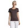 T-shirt da donna colori assortiti a girocollo taglio sfiancato 100% cotone 150gr